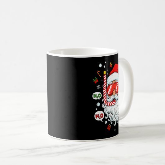 Santa Scuba Diving Equipment Funny Scuba Diver Chr Kaffeetasse (VorderseiteRechts)