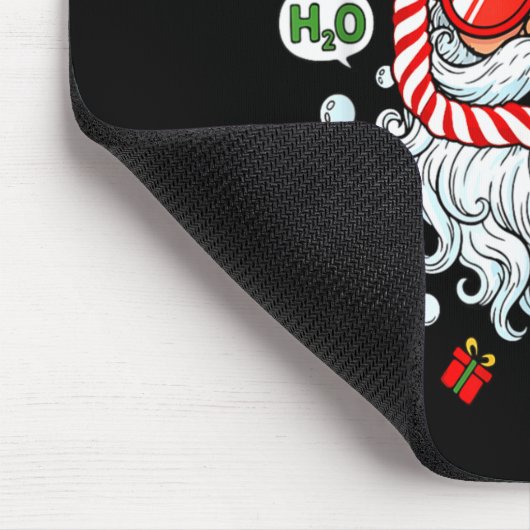 Santa Scuba Diving Equipment Funny Scuba Diver Chr Mousepad (Ecke)