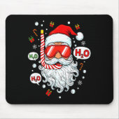 Santa Scuba Diving Equipment Funny Scuba Diver Chr Mousepad (Vorne)