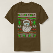 Santa Scuba Diving H2O H2O H2O Funny Ugly Christma T-Shirt (Design vorne)
