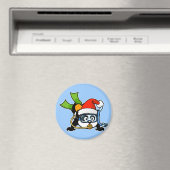 Santa Scuba Panda Magnet (In Situ (Geschirrspüler))