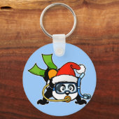 Santa Scuba Panda Schlüsselanhänger (Vorderseite)