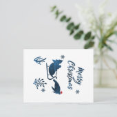 Santa Sea Turtle Postkarte (Stehend Vorderseite)