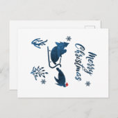 Santa Sea Turtle Postkarte (Vorne/Hinten)