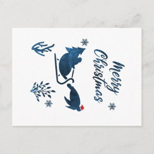 Santa Sea Turtle Postkarte