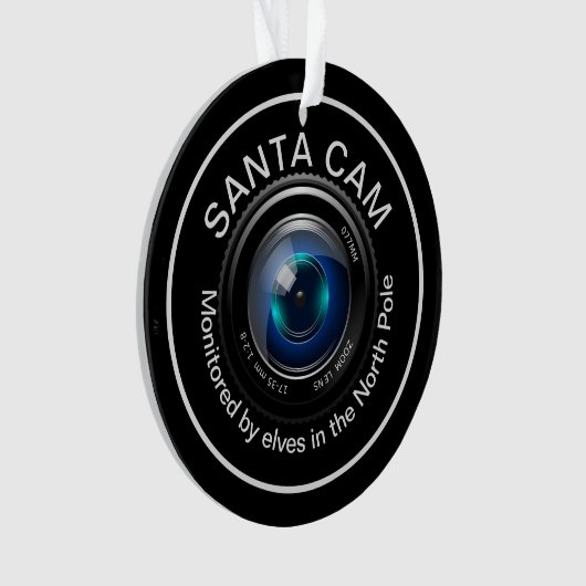 Santa Security Cam wird von Elfen überwacht Ornament (Vorderseite)