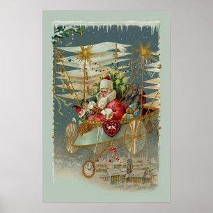 Santa & sein fantastisches Fluggerät Poster