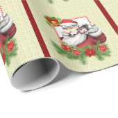 Santa Selfie Holiday Geschenkpapier (Rolleneckpunkt)