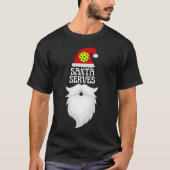 Santa Serves Pickleball - Christmas Pickleball T-Shirt (Vorderseite)
