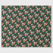 Santa Shades & 6–7 Sign – Bold Christmas Pattern Geschenkpapier (Flach)