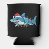 Santa Shark Christmas Lights Sharkmas Tree Xmas Dosenkühler (Vorderseite)