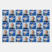 Santa Shark Foto Geschenkpapier Set (Vorderseite)