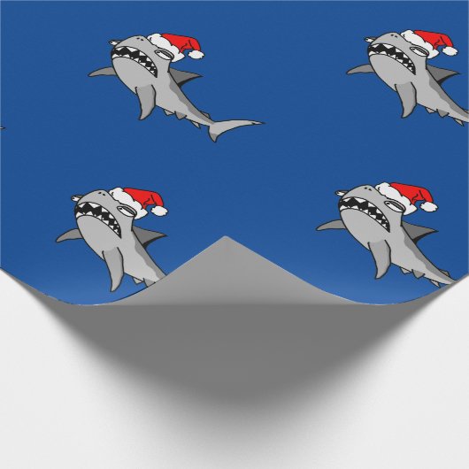 Santa Shark Geschenkpapier (Ecke)