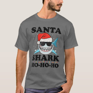 Santa Shark Ho-Ho-Ho Weihnachten am Strand Weihnac T-Shirt