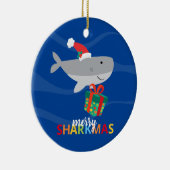 Santa Shark Keramik Ornament (Rechts)
