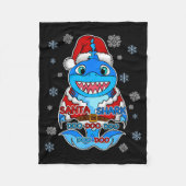 Santa Shark, Shark In A Santa Suit, Christmas Shar Fleecedecke (Vorderseite)