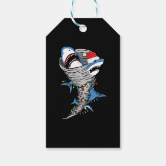 Santa Shark Tornado Frohe Weihnachten Geschenkanhänger