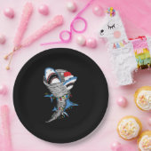 Santa Shark Tornado Frohe Weihnachten Pappteller (Party)