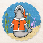 Santa Shark Untersetzer (Vorderseite)