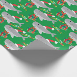 Santa Shark Wrapping Paper Geschenkpapier