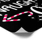 Santa She Is The Naughty One Couples Christmas Cut Poster (Ecke)