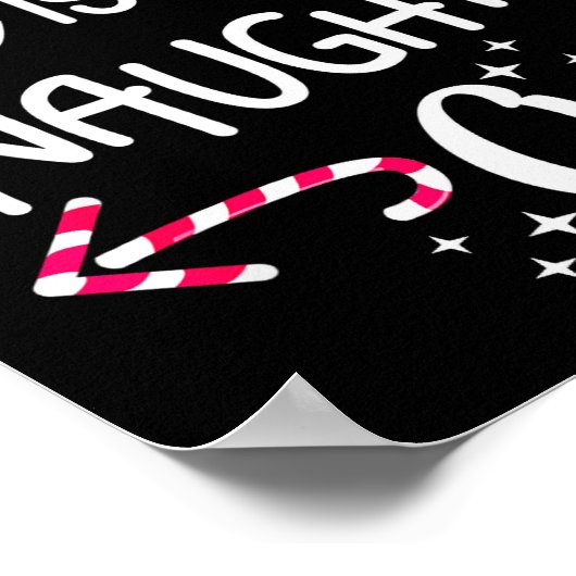 Santa She Is The Naughty One Couples Christmas Cut Poster (Ecke)