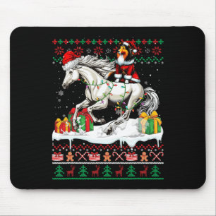 Santa Sheltie Reiten Weihnachten Weihnachten Mousepad
