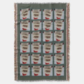 Santa Sherpa Throw Blanket Decke (Vorderseite Vertikal)