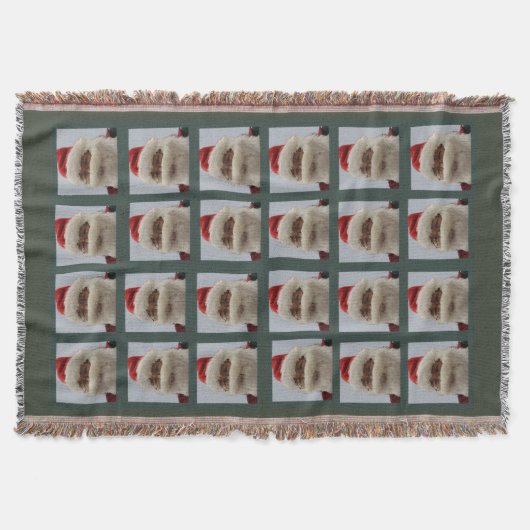 Santa Sherpa Throw Blanket Decke (Vorderseite)