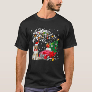 Santa Shetland Sheepdog Red Lieferwagen Truck X Ma T-Shirt