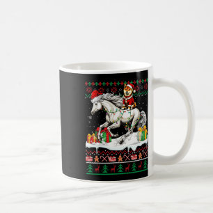 Santa Shiba Inu Reiten Weihnachten Kaffeetasse