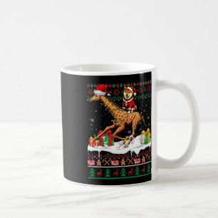 Santa Shiba Inu Riding Giraffe Weihnachtssüßer L Kaffeetasse