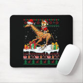 Santa Shiba Inu Riding Giraffe Weihnachtssüßer L Mousepad (Mit Mouse)