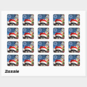 Santa Shih Tzu Girl Stickers (Blatt)