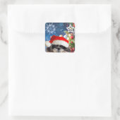 Santa Shih Tzu Girl Stickers (Tasche)