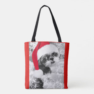 Santa Shih Tzu Tote Bag Tasche