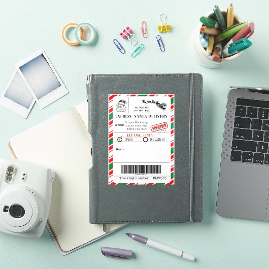 Santa shipping label (iPad Hülle)