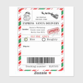 Santa shipping label