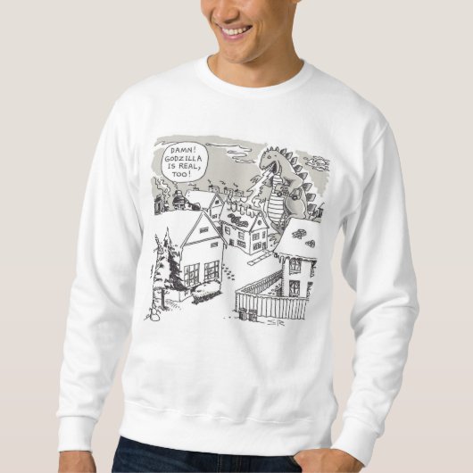 Santa Shock weißes Sweatshirt (Vorderseite)