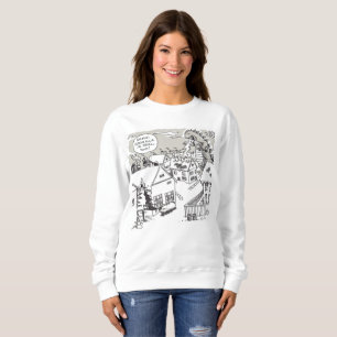 Santa Showfrauen weißes Sweatshirt