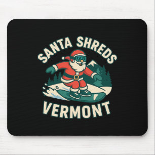 Santa Shreds Vt-Shirt Lustiges Skifahren Snowboard Mousepad