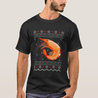 Santa Shrimp Fish Ugly Shrimp T-Shirt