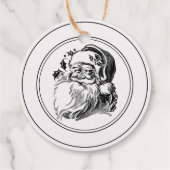 Santa Siegel der Genehmigung Weihnachten Geschenkanhänger (Rückseite)