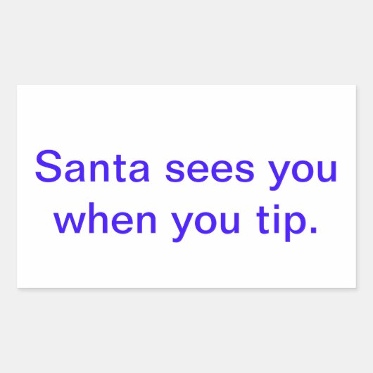 santa sieht dich, wenn du tippst. rechteckiger aufkleber (Vorderseite)