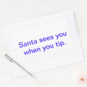 santa sieht dich, wenn du tippst. rechteckiger aufkleber (Umschlag)
