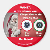SANTA sieht dir Kings Moutain Feuerwehrmann zu Magnet (Vorne)