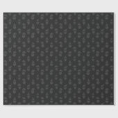 Santa Silhouette Modern Monotone Schwarz Weihnacht Geschenkpapier (Flach)