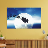 Santa Silhouette über der Mauer Kunst Leinwanddruck (Insitu (Wohnzimmer))