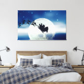 Santa Silhouette über der Mauer Kunst Leinwanddruck (Insitu (Schlafzimmer))