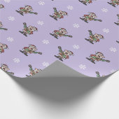 Santa singend geschenkpapier (Ecke)